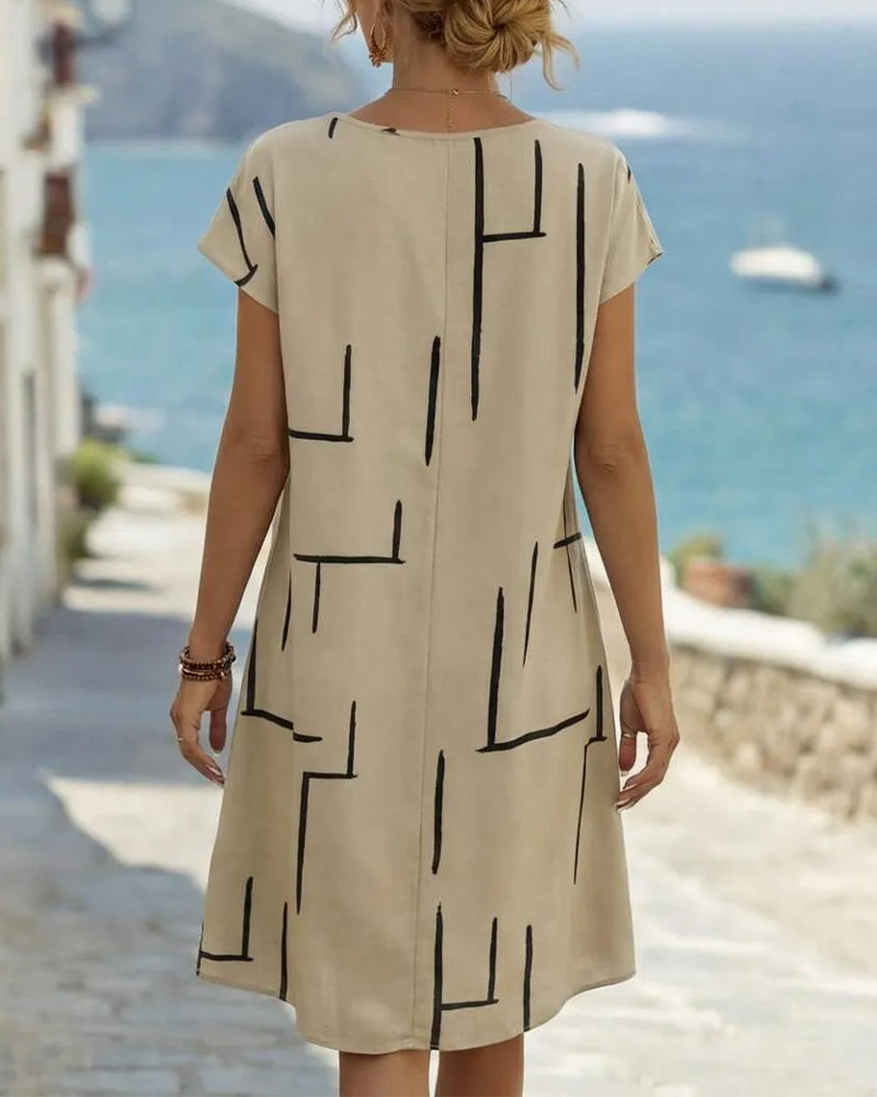 Virela – Lässiges Leinen-Langkleid