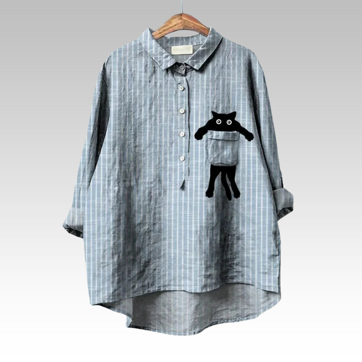 Kelira – Lockere Passform Blumenmuster-Bluse