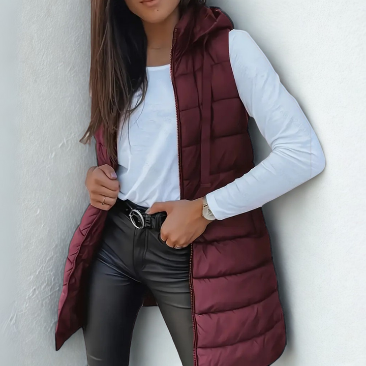 Naleia – Kapuzenweste aus Wolle für Damen
