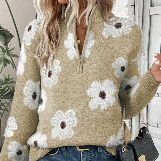Selaya – Pullover mit Reißverschlusskragen
