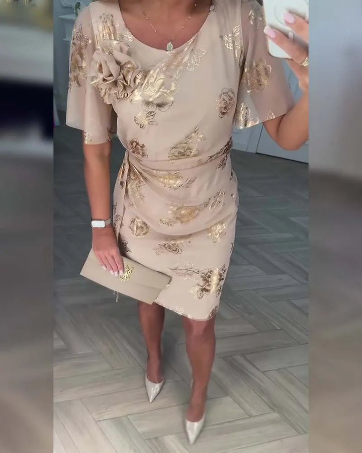 Renali – Kleid aus Baumwollmischung mit Knöpfen