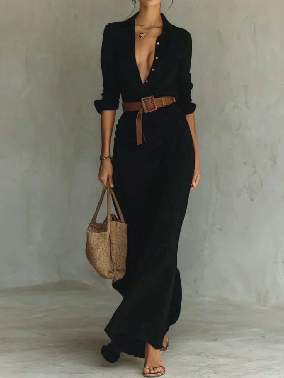 Sevra – Maxikleid mit Gürtel