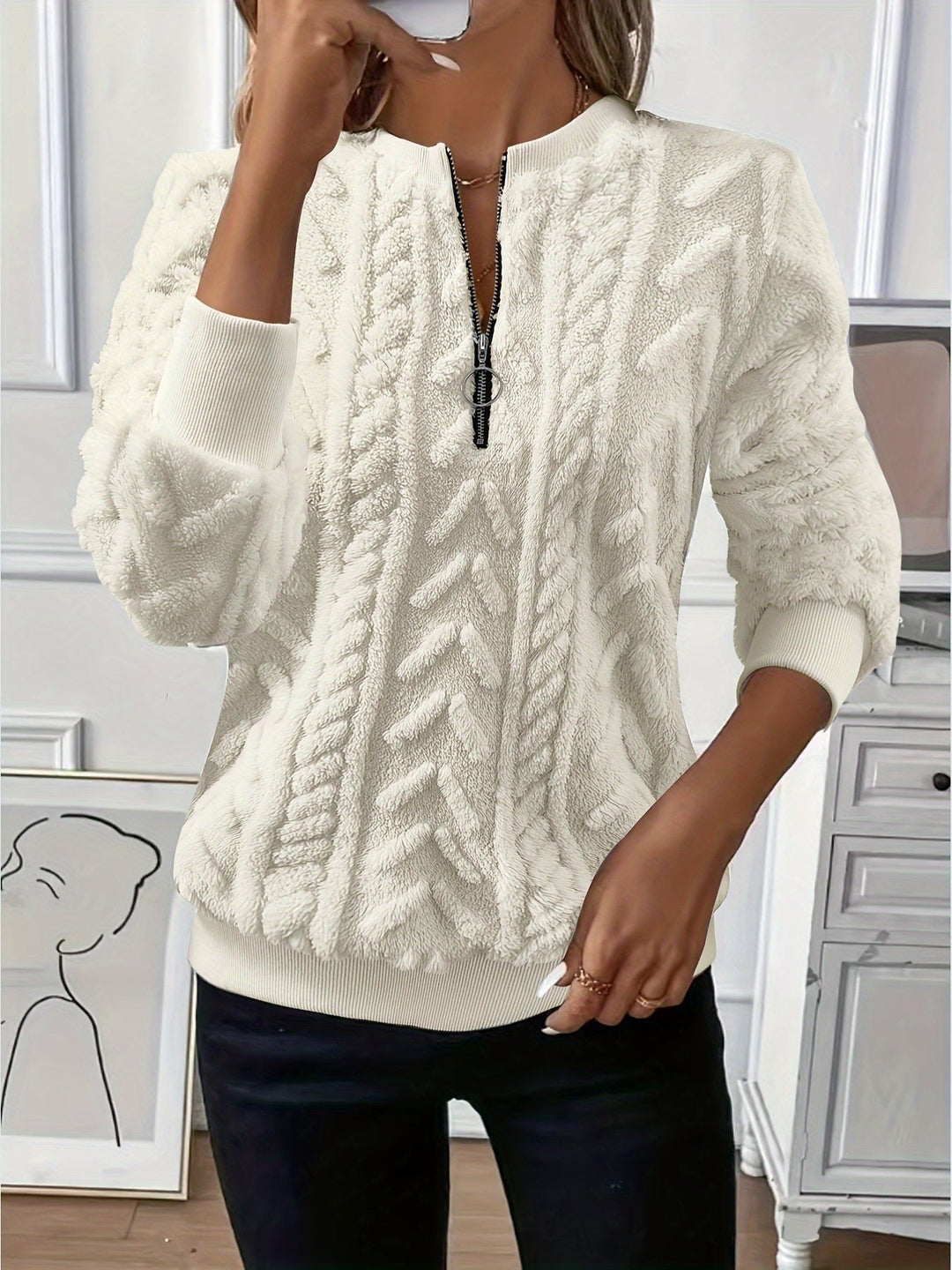 Tirena – gefütterter Strickpullover