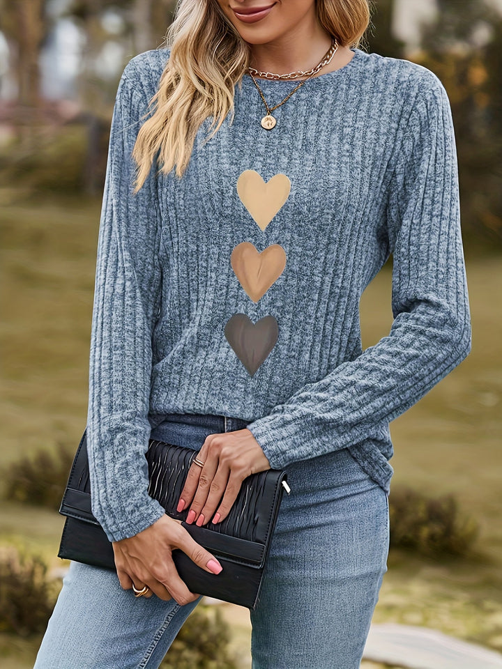 Mevara – Herzmuster-Rippstricktop