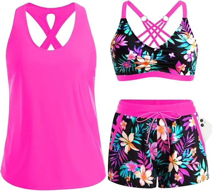 Rilena – Tankini-Set mit Taschen und Boyshorts