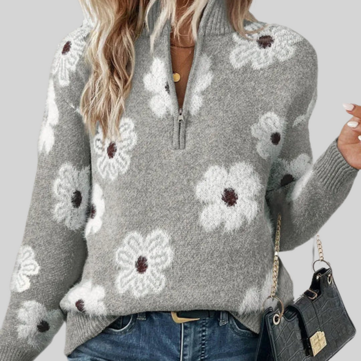Selaya – Pullover mit Reißverschlusskragen
