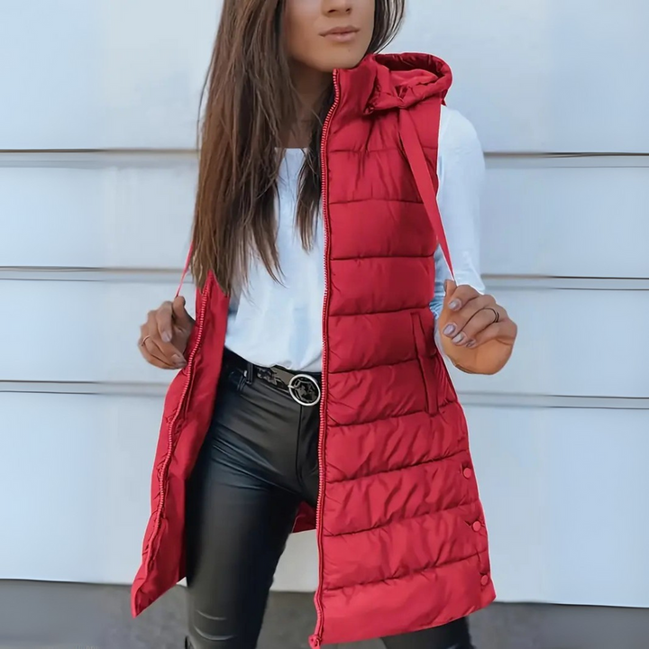 Naleia – Kapuzenweste aus Wolle für Damen