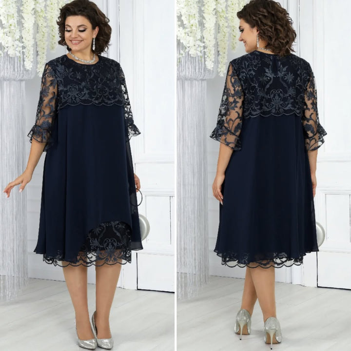 Novira – Patchwork-Chiffonkleid