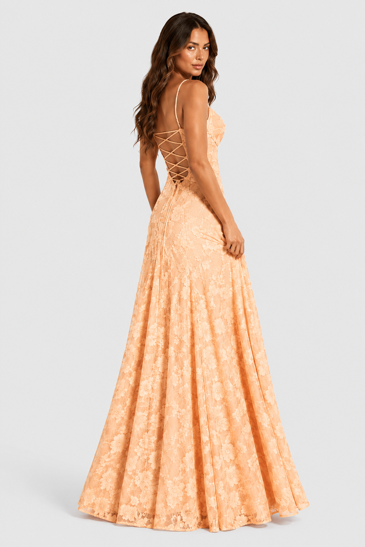 Nerila – erhabenes Blumenspitzenkleid