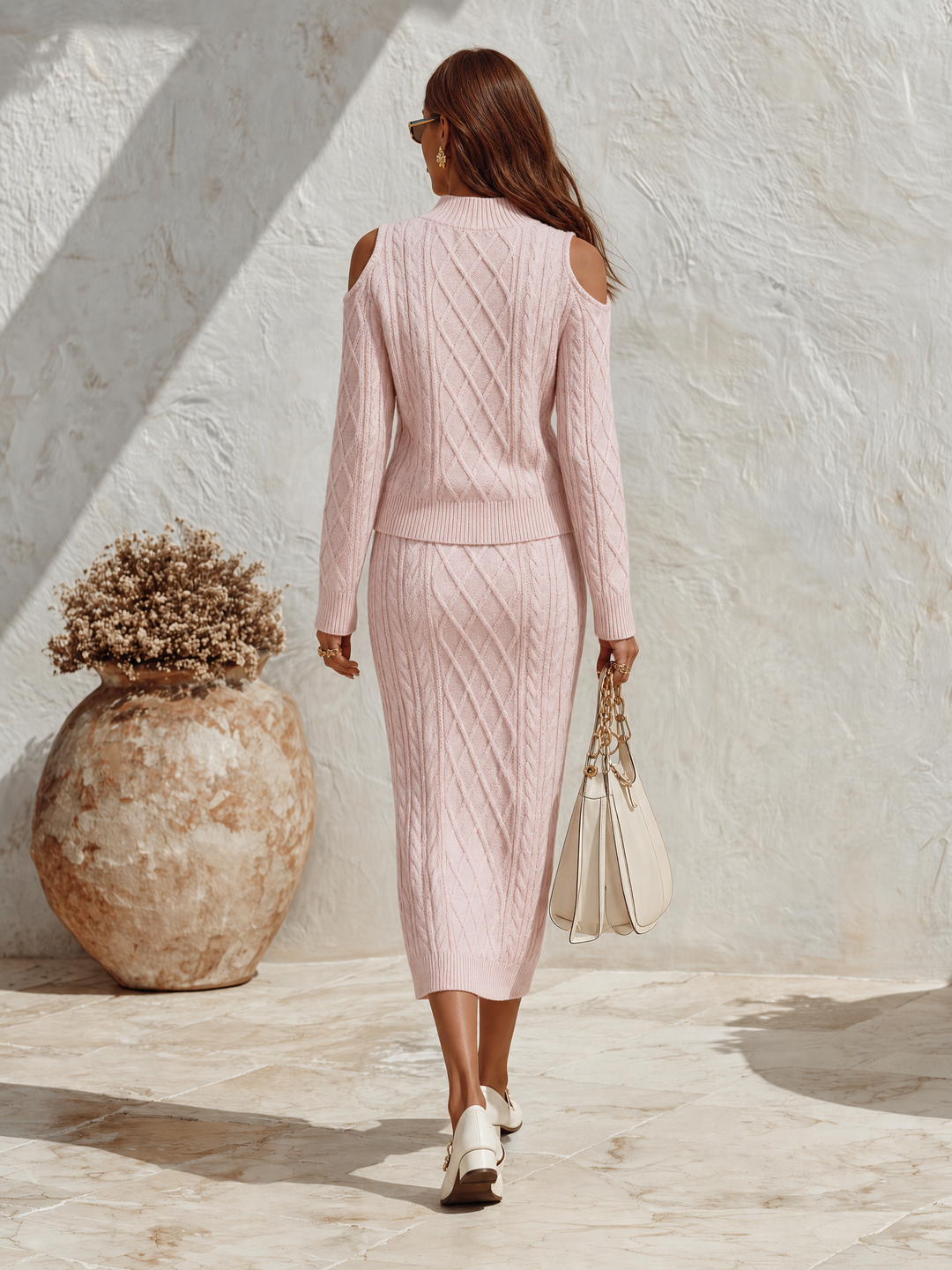 Mireva – Strickset mit Rock und Rollkragen