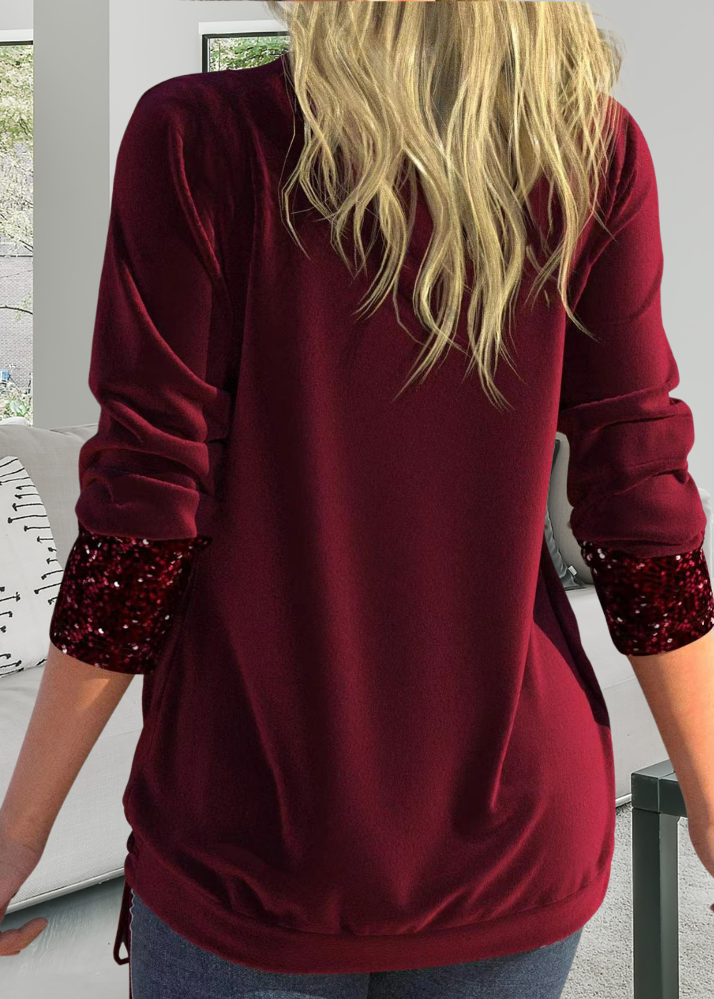 Rivena – Zweiteiliges Pailletten-Top-Set