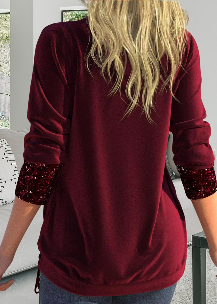 Rivena – Zweiteiliges Pailletten-Top-Set