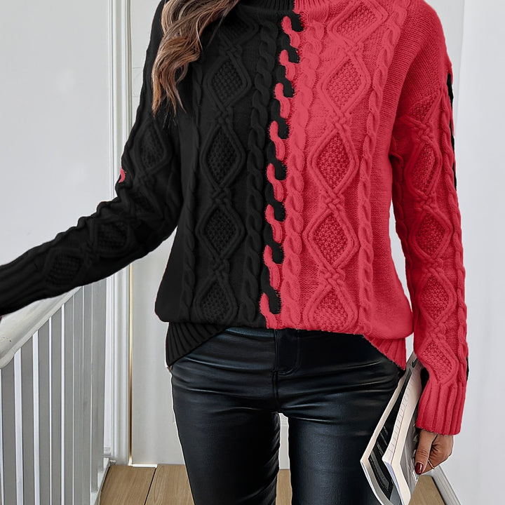 Nerise – vertikal gestreifte Strickbluse