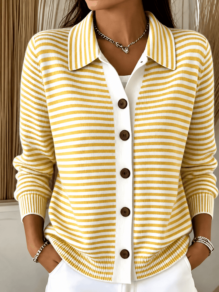 Neraya – Bedruckte Strickjacke