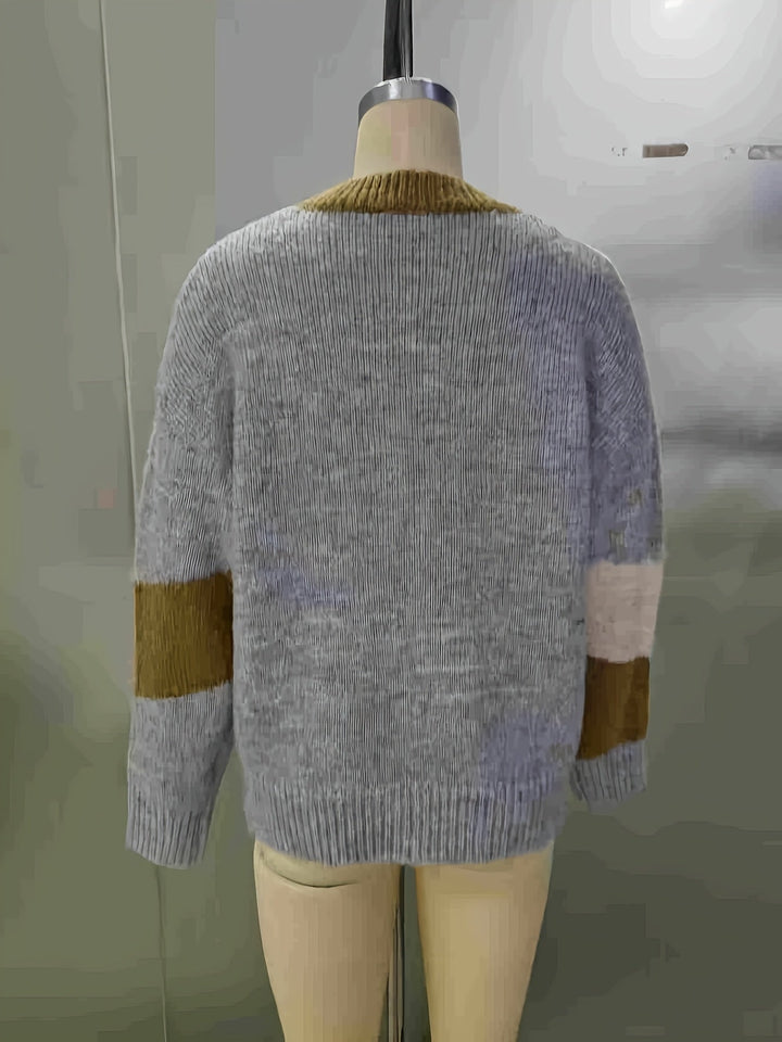 Luniva – Farbblock-Strickpullover