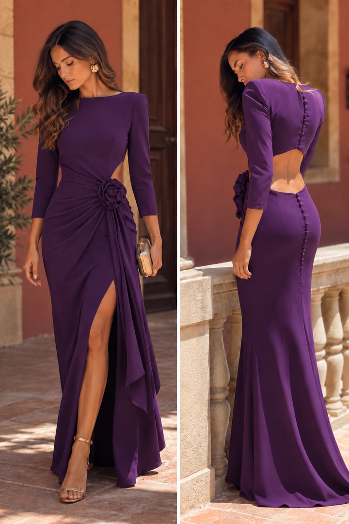 Zarise – tailliertes Rosettenkleid