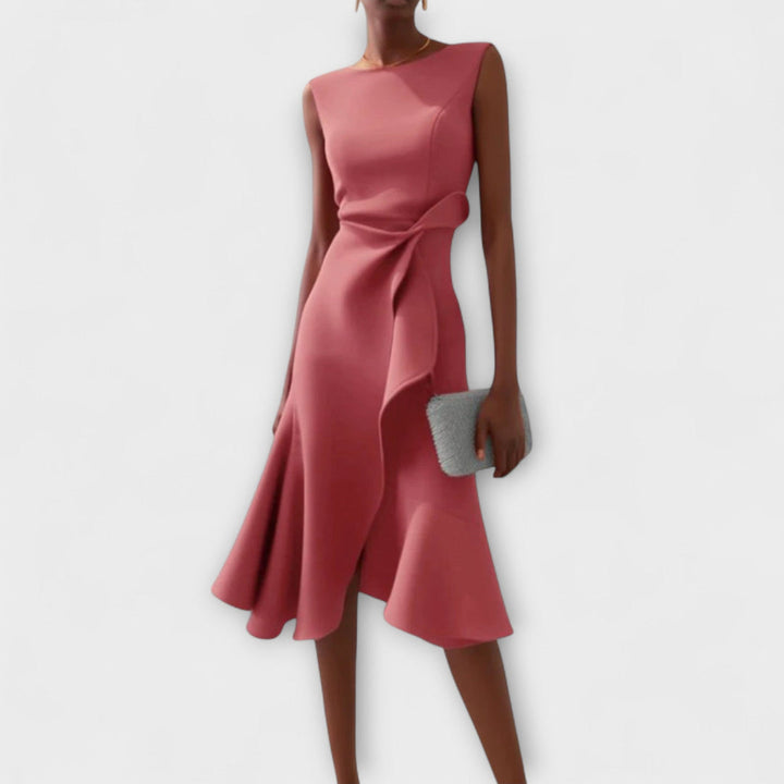 Nivara – Kleid mit Taillenknoten und Falten