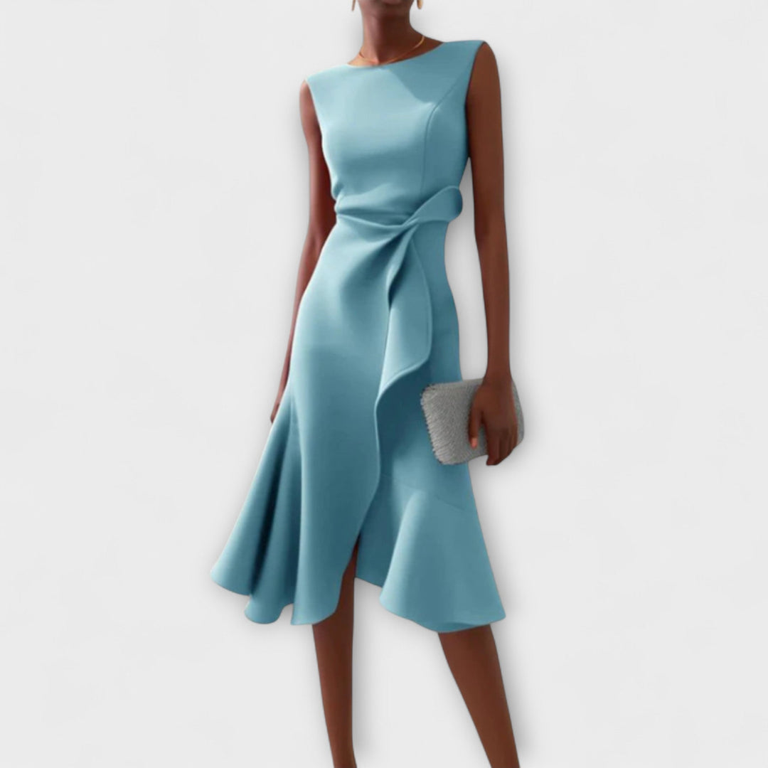 Nivara – Kleid mit Taillenknoten und Falten