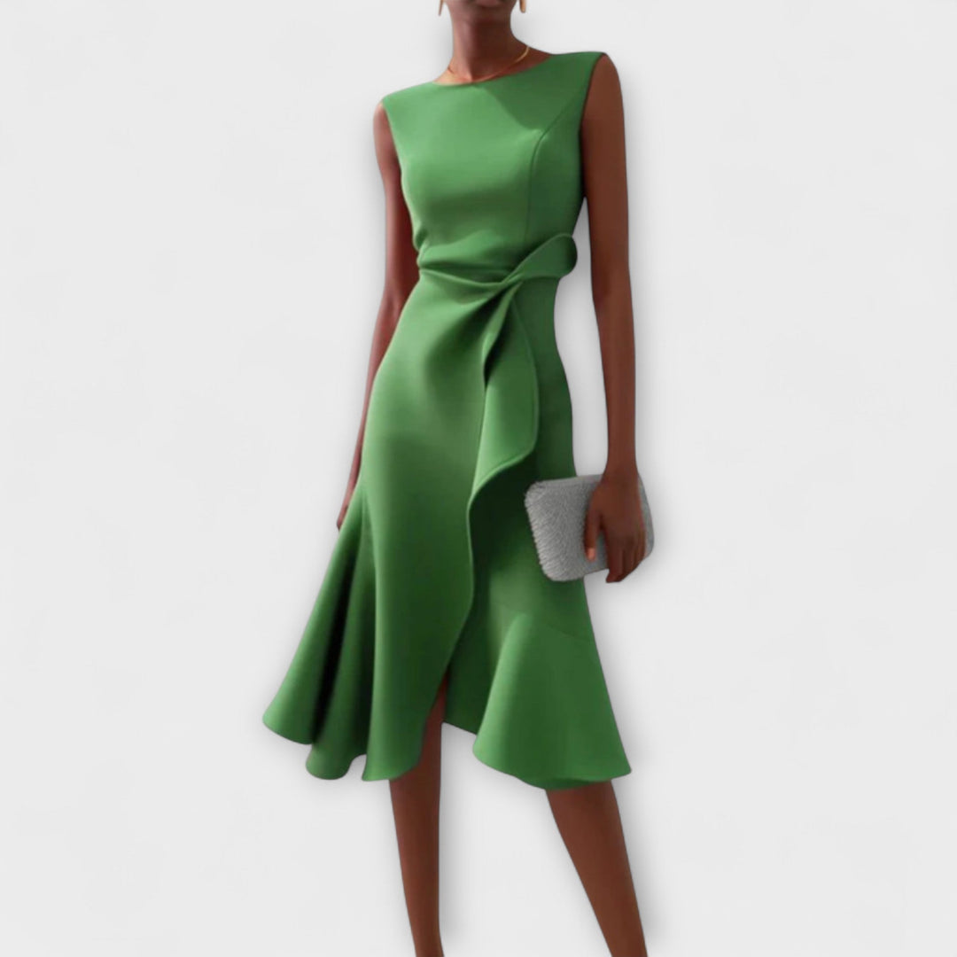 Nivara – Kleid mit Taillenknoten und Falten