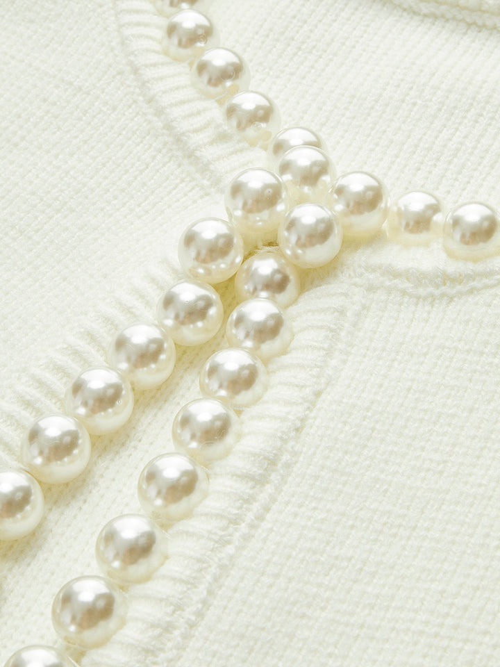 Virela – mit Perlenbesatz gestrickte Jacke