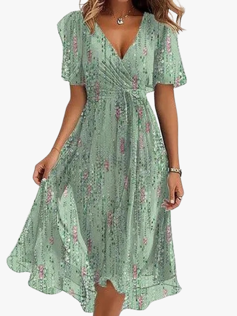 Virela – tailliert geschnittenes gewebtes Kleid