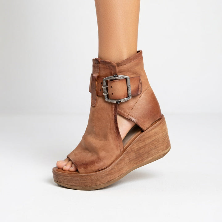 Mireli – offene Keilabsatzstiefelette