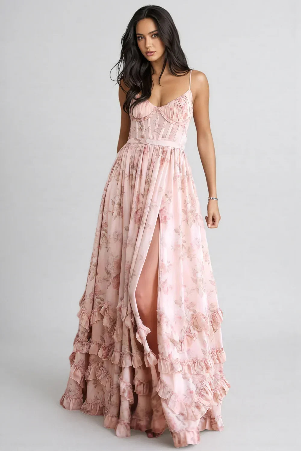 Avenya – Mit hohem Schlitz gewebtes Kleid