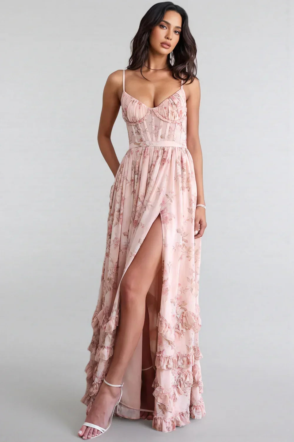 Avenya – Mit hohem Schlitz gewebtes Kleid