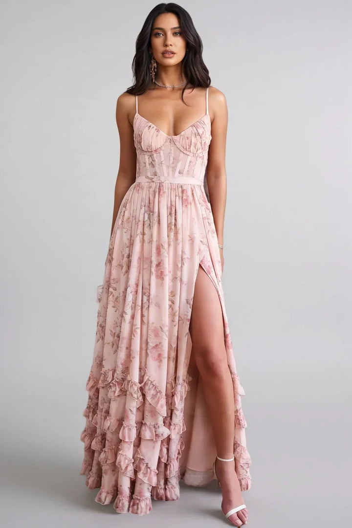 Avenya – Mit hohem Schlitz gewebtes Kleid