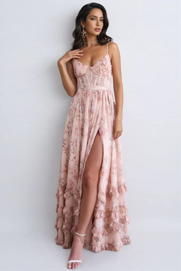 Avenya – Mit hohem Schlitz gewebtes Kleid