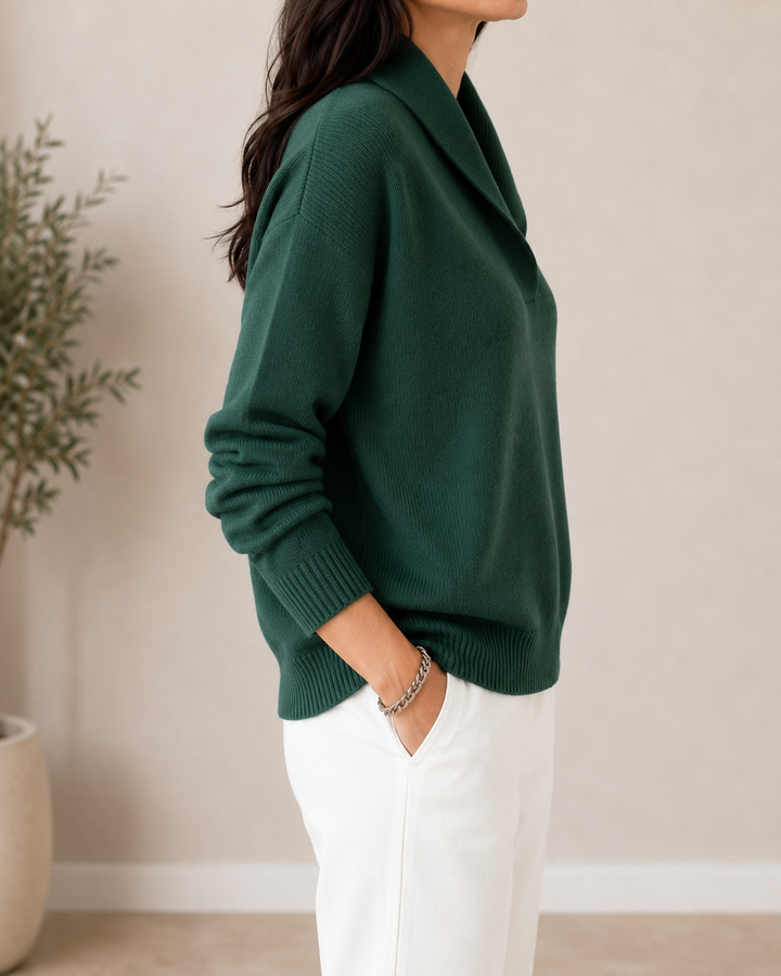 Noreli – V-Ausschnitt-Strickpullover