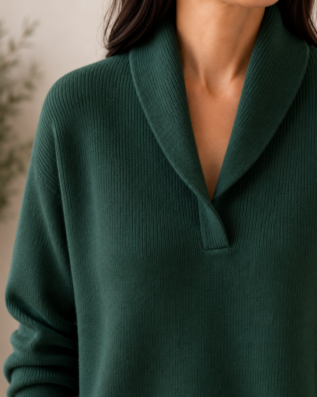 Noreli – V-Ausschnitt-Strickpullover