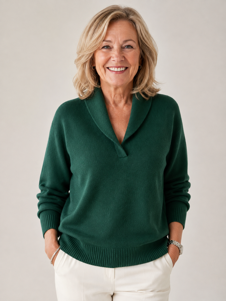 Noreli – V-Ausschnitt-Strickpullover