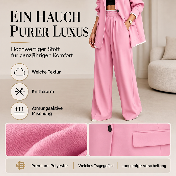 Reniva – Blazer-Set mit Hose mit weitem Bein