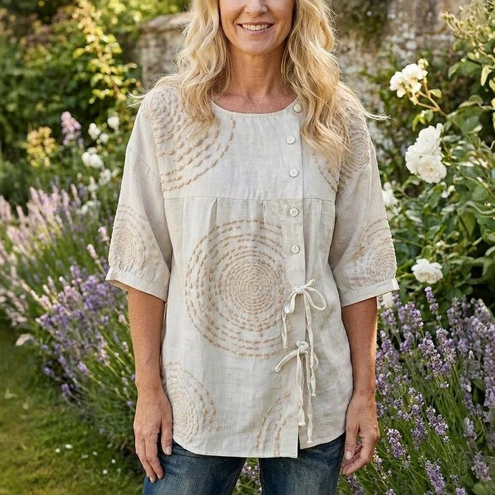 Rilena – Schnürbluse aus Baumwollmischung