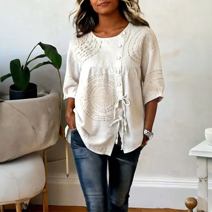 Rilena – Schnürbluse aus Baumwollmischung