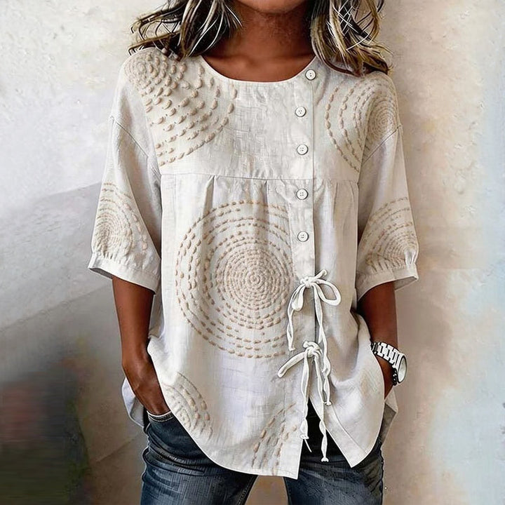 Rilena – Schnürbluse aus Baumwollmischung