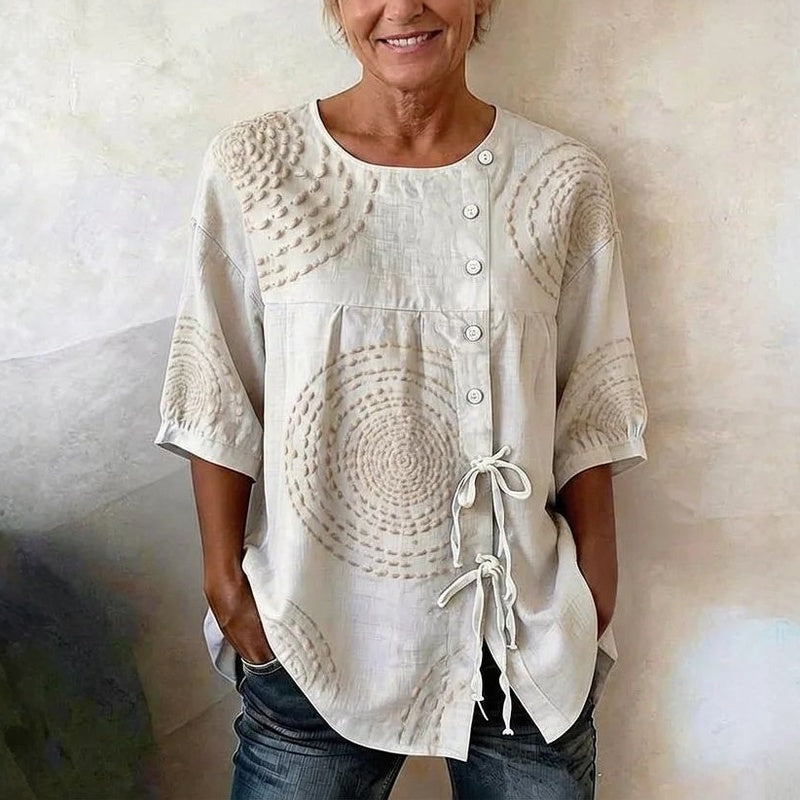 Rilena – Schnürbluse aus Baumwollmischung