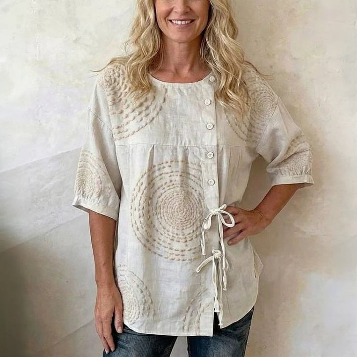 Rilena – Schnürbluse aus Baumwollmischung