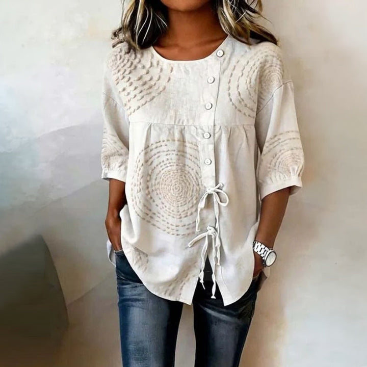 Rilena – Schnürbluse aus Baumwollmischung