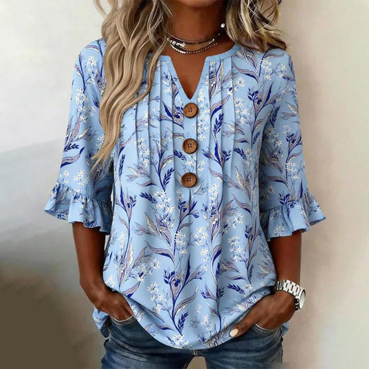 Nylera – Blumenprint-Pullover aus Baumwollmischung