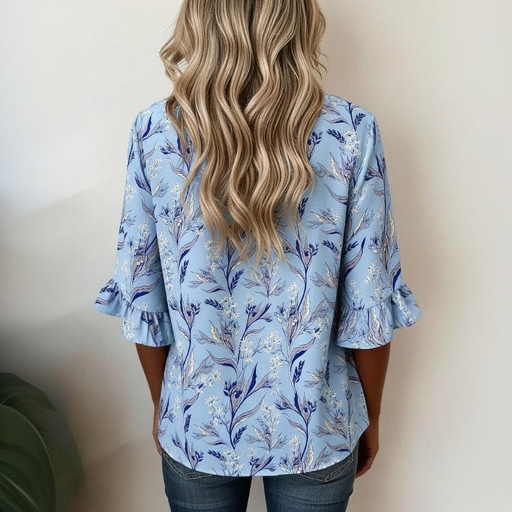 Nylera – Blumenprint-Pullover aus Baumwollmischung