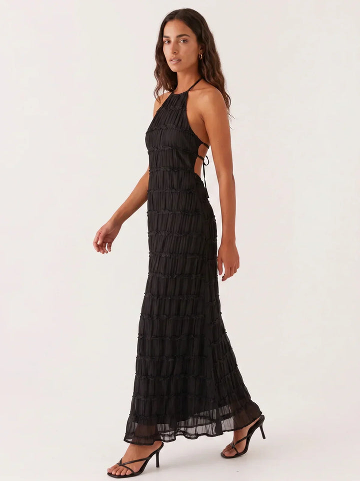 Ivessa – Gestuftes Rüschenkleid aus Baumwollmischung