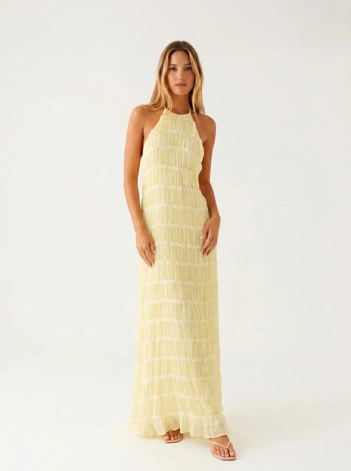 Ivessa – Gestuftes Rüschenkleid aus Baumwollmischung