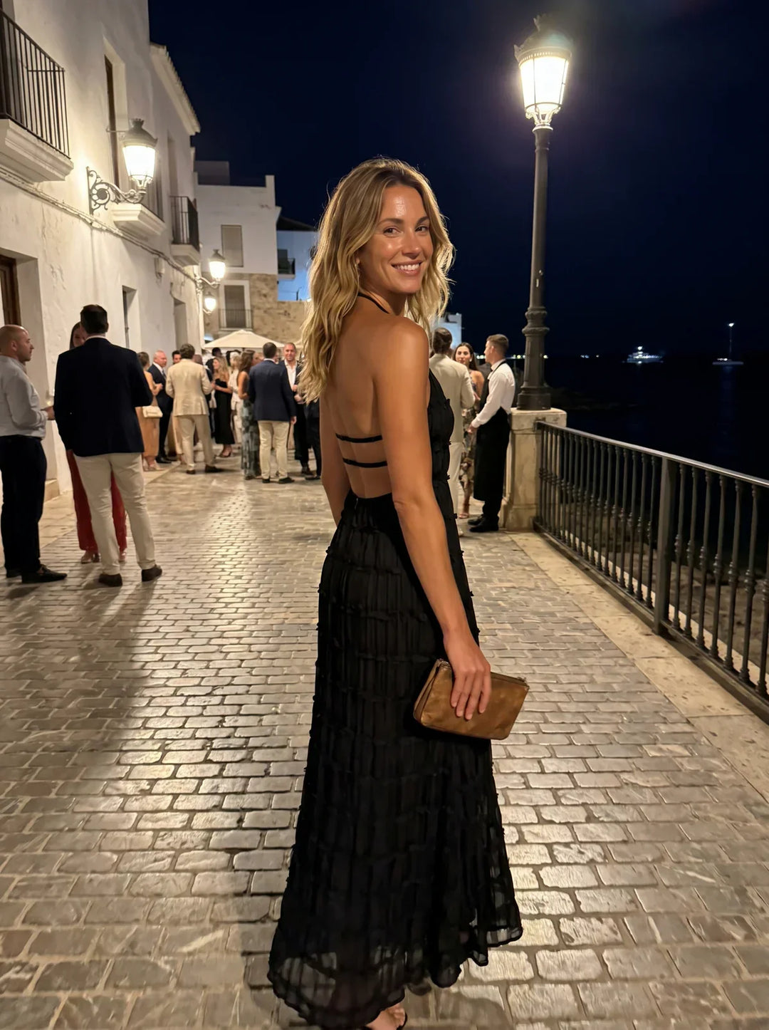 Ivessa – Gestuftes Rüschenkleid aus Baumwollmischung