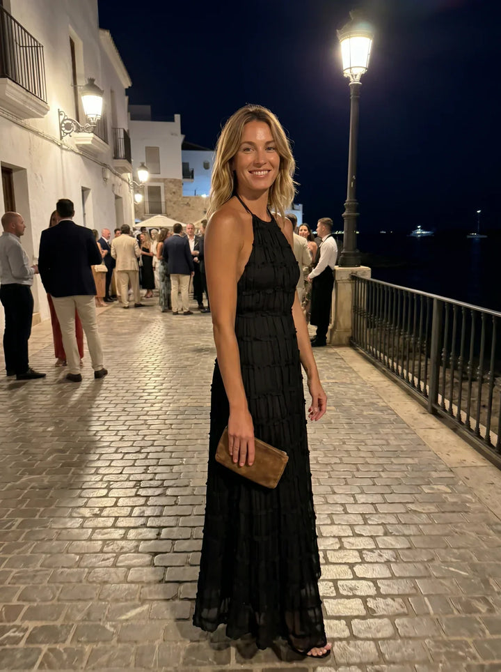 Ivessa – Gestuftes Rüschenkleid aus Baumwollmischung