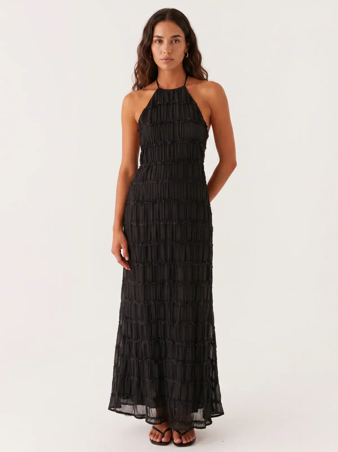 Ivessa – Gestuftes Rüschenkleid aus Baumwollmischung