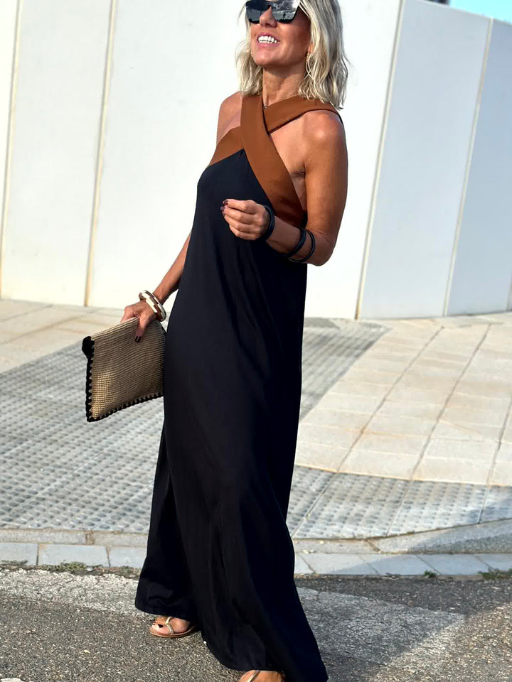 Seriva – Kleid mit gekreuztem Ausschnitt