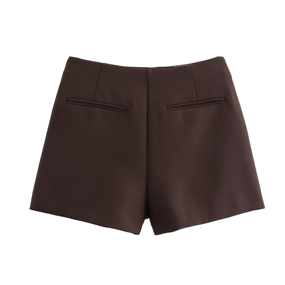 Avenya – Shortsrock mit Wickelfront aus Webstoff