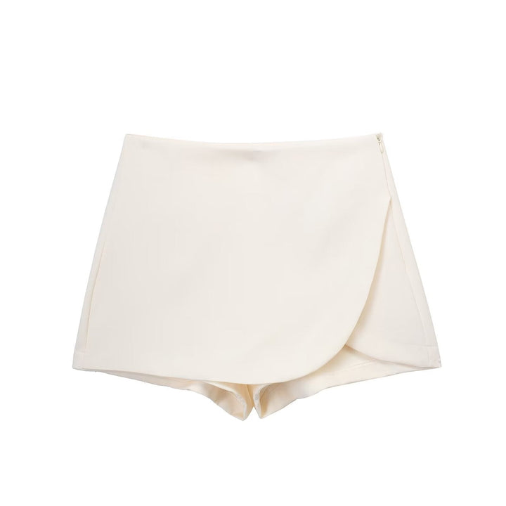 Avenya – Shortsrock mit Wickelfront aus Webstoff